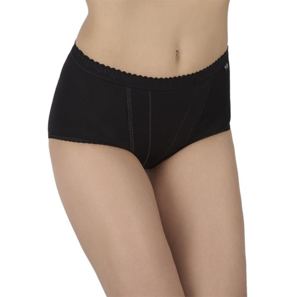 Sloggi Women Maxi 2 Pack Control Knickers, Black, 20 UK
