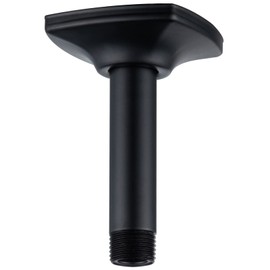 SWHYGER Shower Arm 4 Inches Ceiling Mount Replacement Rain Straight Arm Ceiling-Mounted For Fixed Shower Head & High Pressure Rain Matte Black,SW-91038-4MB.