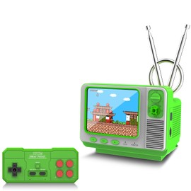 EASEGMER Retro Handheld Game Console - 168 Classic Games | 3.0" Screen | 2-Player Mode | AV Projection | Rechargeable & Portable Design, Ideal Educational Toy for Kids Ages 4-12 (Green)