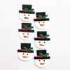 Glitter Snowman Faces Christmas Craft Decorations (Pack of 6)