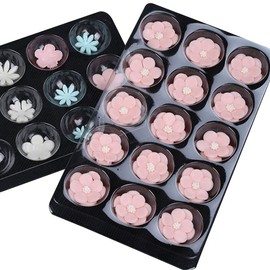 2 Pcs Set 15 Cavity Sugar Flower Fondant Drying Shaping Plate Plastic Sugar Flower Fondant Forming Shaping Mold-no flower