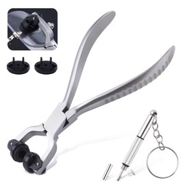 LEONTOOL Lens Astigmatism Axis Adjustment Tool Stainless Steel Eyeglass Plers Spring Loaded Lens Axis Aligning Pliers Optical Eyeglass Repair Tool Kit with Mini Eyeglass Screwdriver & Replacement Jaws