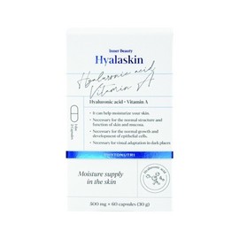 Phytonutri 히알라스킨 먹는 히알루론산 60캡슐 1박스 1개월분 Hyalaskin Edible Hyaluronic Acid 60 Capsules 1 Box 1 Month Supply