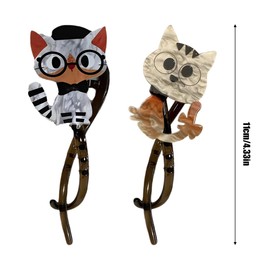 2 Pack Cat Twist Clips French Banana Clips Banana Clips Chic French Hair Clips for Beach Leisure Trip Travel