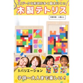 Wooden Tetris Pattern Puzzle "Many Unique Shapes That Will Not Get Bored" (Type A Thickness: 0.2 inches (0.6 cm)