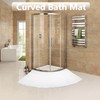 sigaer Bath Mats Non Slip Washable, Curved Bath Mat for