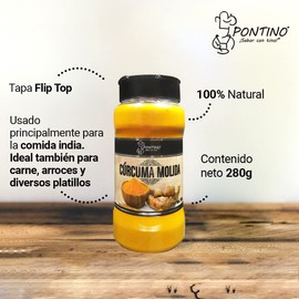 Pontino Cúrcuma molida, 280 g