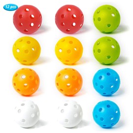 CVNRCLP 12 Pack of 40mm Air Flow Hollow Golf Practice Balls – Lightweight Plastic Golf Balls for Swing Training, Driving Range, and Outdoor Games – Perfect for Adults & Kids