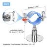 QUARKZMAN 4 Piece Pipe Bracket, Stainless Steel Wall and Ceiling