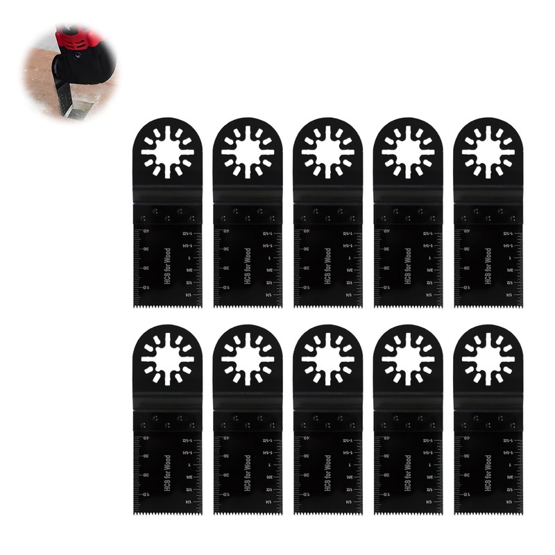 10 Pcs Multi Tool Blades for Oscillating Tools, 35mm Wide