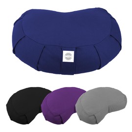 Vivezen - Zafu Bean Bag Meditation Cushion Yoga Crescent Moon 44 x 27 x 13 cm