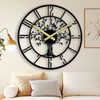 Large Tree of Life Wall Clock, Metal Large Modern Wall