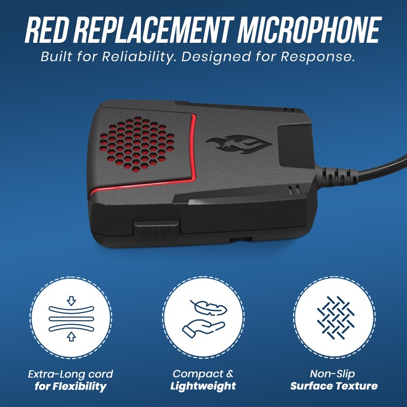 UBL Red Replacement Microphone for Feniex Storm Pro 100W, 200W