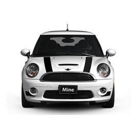 The Pixel Hut GS00273 Gloss Black Hood Stripes for Mini Cooper and S R50 R52 R53 (2002-2006) Long Version for Replacing existing Stripes