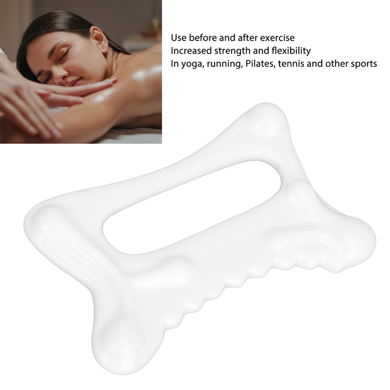 Ceramic Massager Tool Promotes Muscle Relaxation Face Body Contouring Guasha