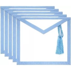 Masonic Regalia New Jersey Regulation Officer Apron (Lambskin) 5 Aprons Set