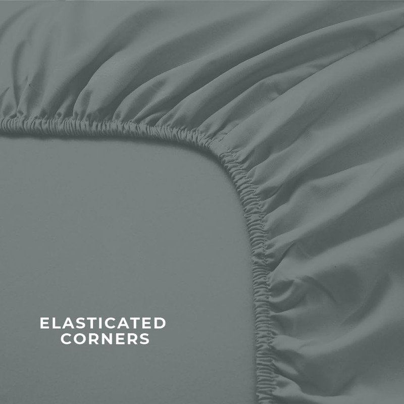 West Midlands Homeware King Fitted Sheet Soft Brushed Microfibre Fabric