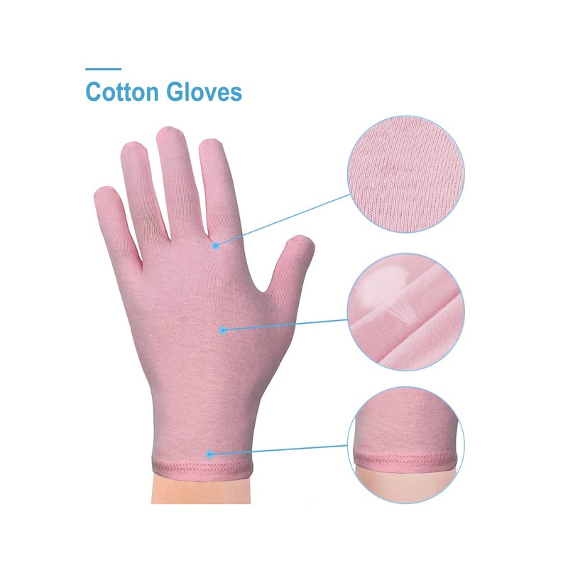 Donfri 6 Pairs Cotton Gloves Eczema Work Gloves Thin Protective