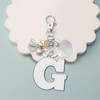 Ximalun Initial Letter A-Z Keyring Initial Letter Pendant with Key