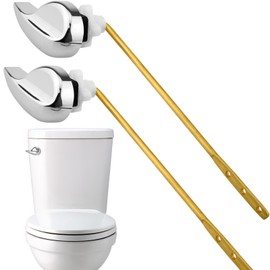 Front Mount Toilet Handle, 2-Pack Universal Toilet Flush Lever Replacement Compatible with Gerber, American, Standard, Kohler, TOTO Toilet Repair Toilet Handle Tank