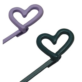 Mibella Trend 4 28610 Set of 4 Purple and Green Hair Sliders with Heart Design