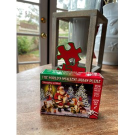 TDC Games World’s Smallest Holiday Jigsaw Puzzle, Naughty or Nice – Mini Puzzles, Small Challenging Travel Art Puzzle for Adults, 200+ Pieces, Stocking Stuffers