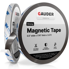 GAUDER Strong Magnetic Tape Self Adhesive (3.3 Feet Long x 0.5 Inch Wide) | Magnetic Strips with Adhesive Backing | Magnet Roll