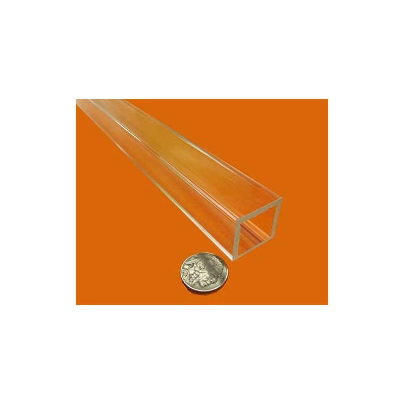 Acrylic Extruded Square Tube 1.0" OW x .750 (3/4") IW