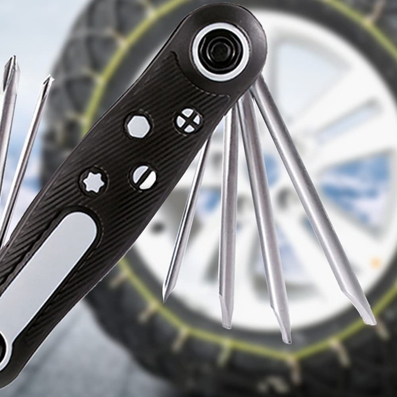BOROCO 8 in 1 Multifunction Folding Screwdriver Set Portable Phillips