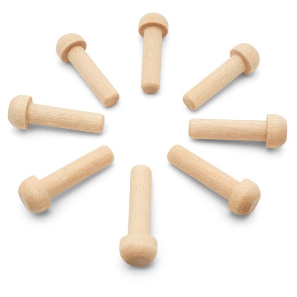 Wooden Axle Pegs, Perfect for Wooden Toy Wheels, Crafting, Woodworking
