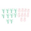 100pcs Paper Clips Portable Mini Electroplating Green Tree Pink Strawberry