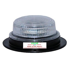 BLP20L9P CLEAR WHITE 12-30V DC UNDERCOVER LOW PROFILE LED EMERGENCY WARNING SAFETY BEACON