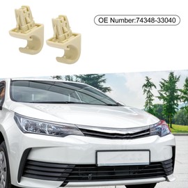 A ABSOPRO Sun Visor Hook Clip 74348-33040 Car Accessory for Toyota Corolla 2009-2018 (Set of 2)