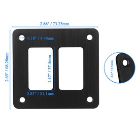 BACAUTOPARTS 2 Gang Rocker Switch Panel Housing Waterproof Black Aluminum Mounting Bracket for Car Camper Marine Boat Carling Rocker Switch Install
