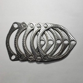 3.5" 3 Bolt MLSG High Temp Exhaust Gasket w/SS Fire Ring (Qty 5)