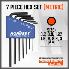 SEDY 22 Piece Mini Hex Key Allen Wrench Set - Hex/Torx, Metric/SAE (3-IN-ONE, Cr-V)