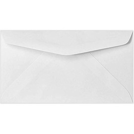 LUXPaper #7 Commercial Flap Business Envelopes | 3 3/4" x 6 3/4" | Bright White | 24lb. Text | 250 Qty