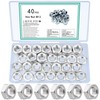 TOOINKCV Pack of 40 Hex Nuts M12 Hex Nuts Assortment,