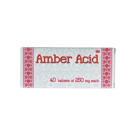Succinic Acid (Amber Acid) 40 tabs/0.25g with Vitamin C (40)