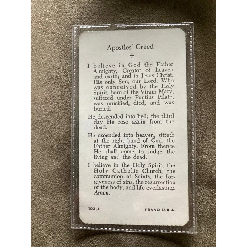 Apostles' Creed Holy Card
