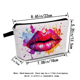 MoCaliduccious Lip Makeup Bag for Women Travel Cosmetic Organizer Bag Teacher Appreciation Gifts Small Zipper Toiletry Bag