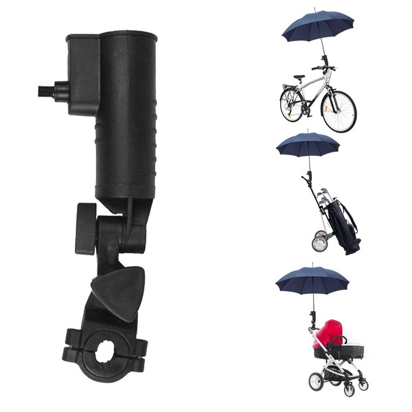 Nogsay Golf Trolley Universal Umbrella Holder, Golf Umbrella Holder, Umbrella Stand, Adjustable Golf Umbrella Holder for Golf Cart, Rollator, Bicycle, Beach Chair, Fishing Chair, Golf Cart Accessories