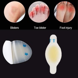 Mcvcoyh 18 Pack Blister Plaster Mix Pack, Gel Blister Bandages Prevention for Toes and Fingers, Gel Guard Skin Blister Prevention, Gel Blister Treatment Patch for Feet