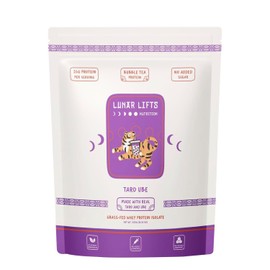 Lunar Lifts Nutrition Taro Ube Boba Tea Protein Powder | 26g Taro Milk Tea Powder | Whey Protein Isolate Powder | Bubble Tea High Protein Powder | No Added Sugars or Artificial Ingredients