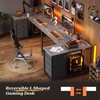 PRAISUN 43.3" Small Computer Desk with Power Outlets and USB-C