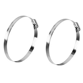 EVERMARKET 4 Inch Duct Clamp, Stainless Steel Large Hose Clamp Adjustable Diameter 91-114mm Worm Drive Clamp for Plumbing Dryer Vent for Automotive Mechanical Agriculture, 2 Pack