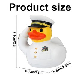 Gosknor Veterans Memorial Duck, Premium Resin Veteran Tribute Ducks Uniform Armed Forces Army Duck Military Duck Figurine Rubber Duck Toys Veterans and Party Decorations(Navy)