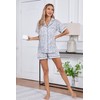 LUBOT 100% Cotton Pyjamas Set for Women Ladies, Woven Short