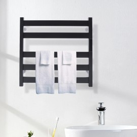 5-Tier 200w Heated Towel Rack Wall-mounted Bathroom Heating Rail Stainless Stee