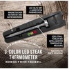 SteakChamp 3c black, The Steak Thermometer, 3-color LED Thermometer -